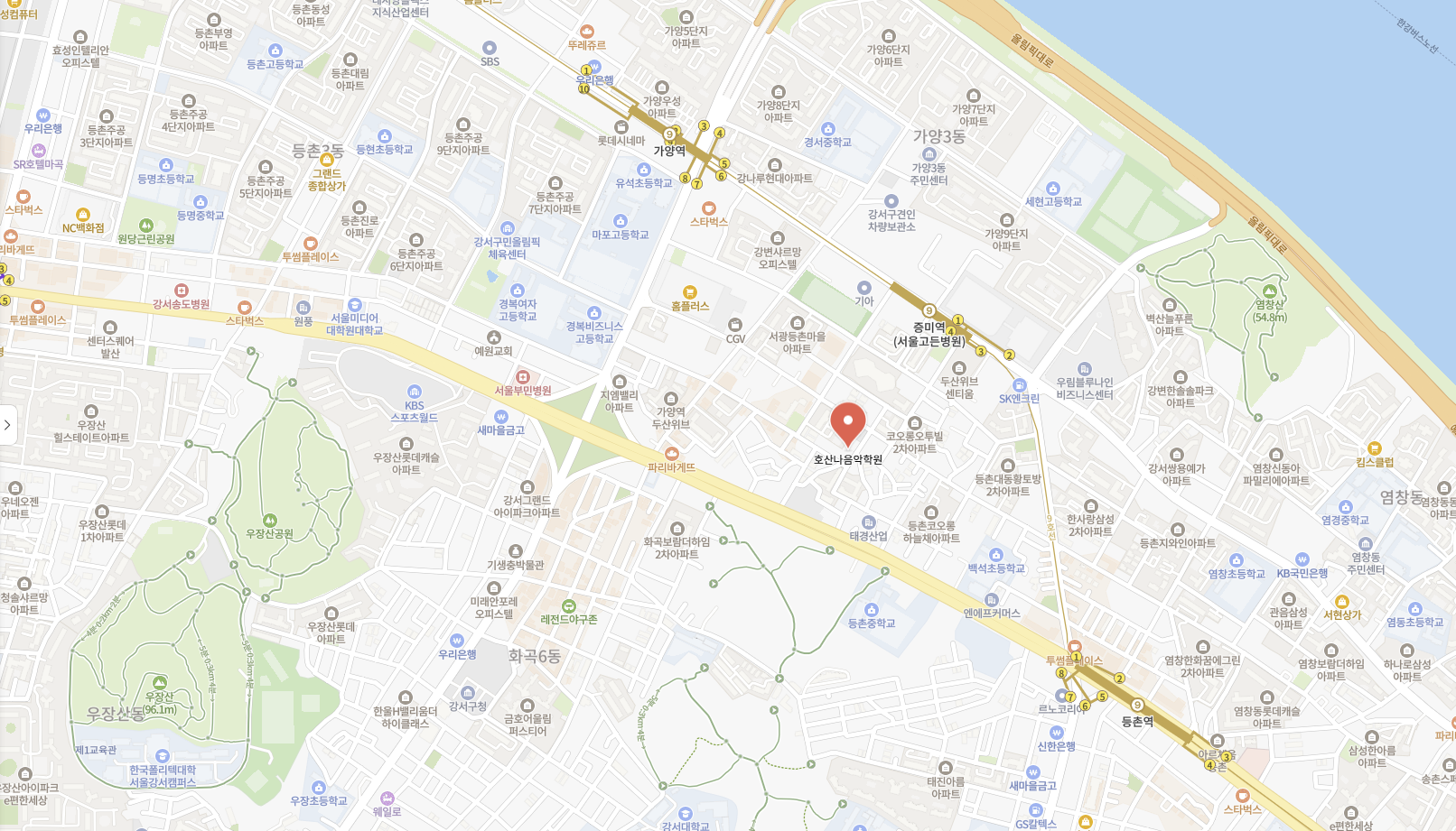 오시는 길 지도